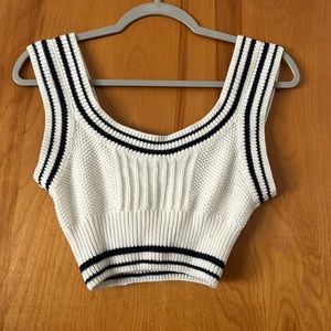 Cropped knit tank